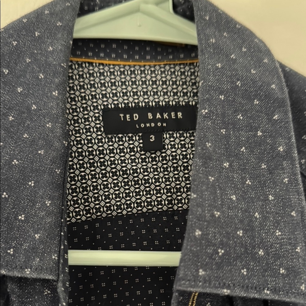 Ted Baker Navy Patterned Shirt - Picture 2 of 4